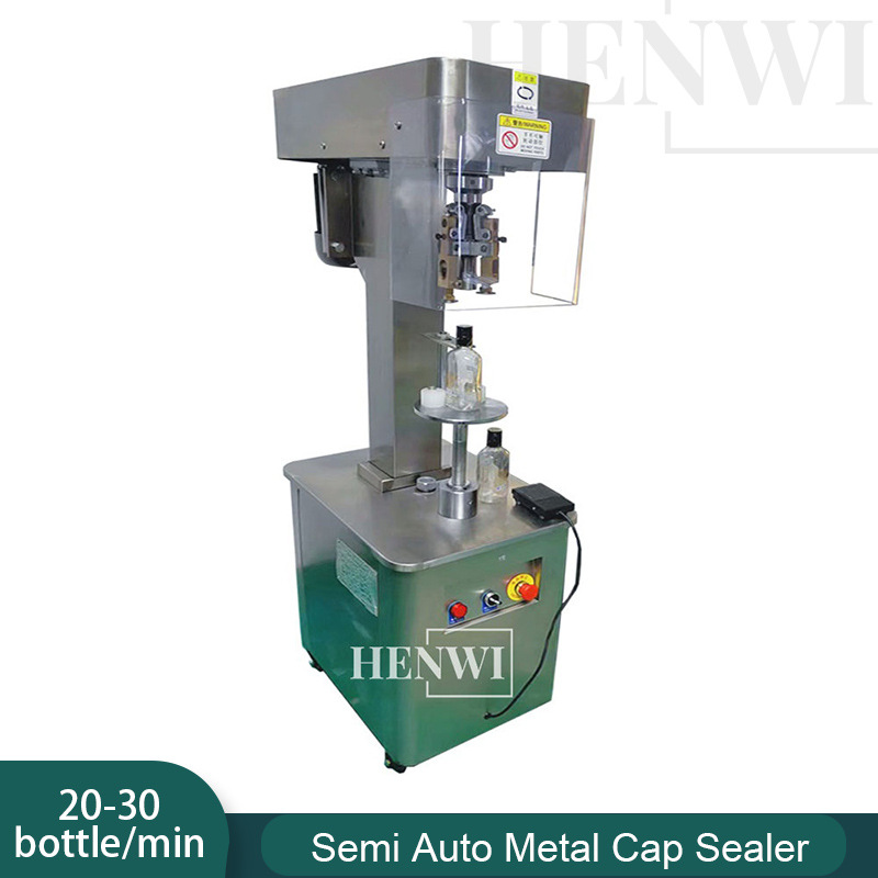 半自动铝盖卷边机封口机封边机玉米椰浆罐头可乐果汁饮料水锁盖机