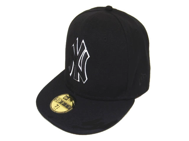Бейсболка NY New York Yankees с плоским козырьком, закрытая, не регулируемая, размеры 55,8–63,5 см (7–8)