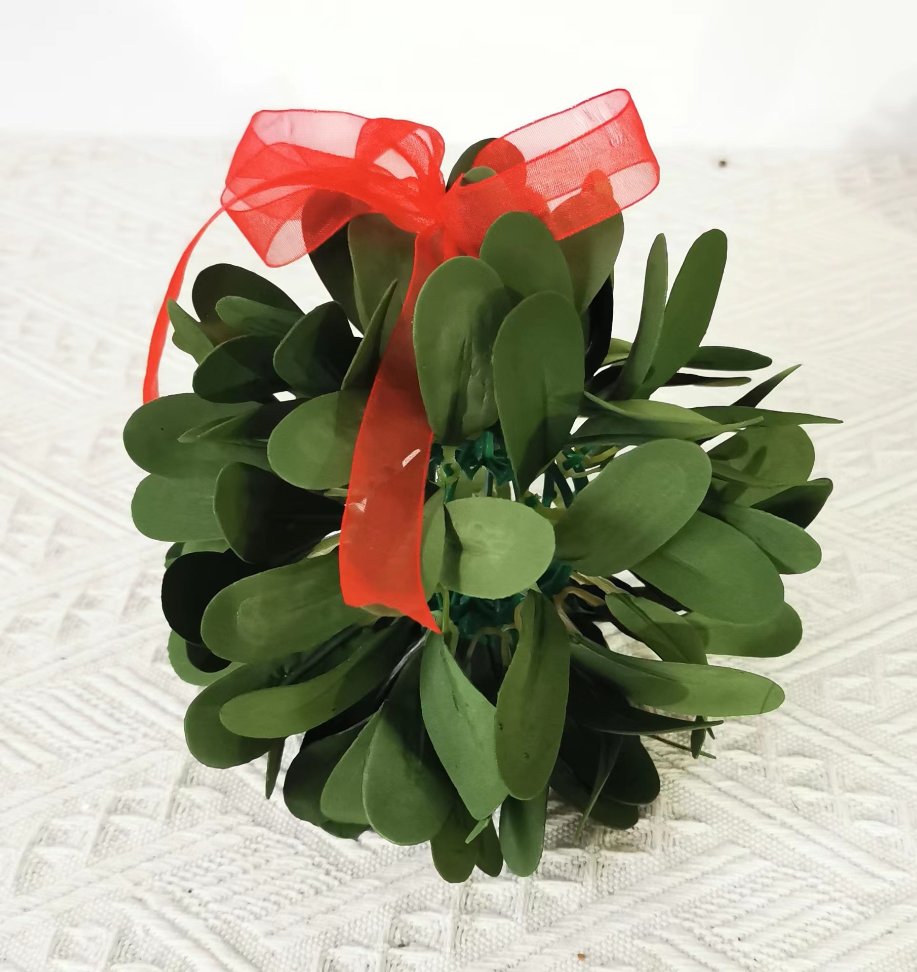 Fuente de la fábrica simulación planta verde simulación muérdago hogar decoraciones de la boda adornos colgantes de pared muérdago