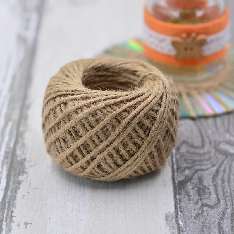 Cordas de yute atadas de cuerda trenzadas a mano lámpara retro tela de lino DIY gatos material de escalada decoración de cuerda