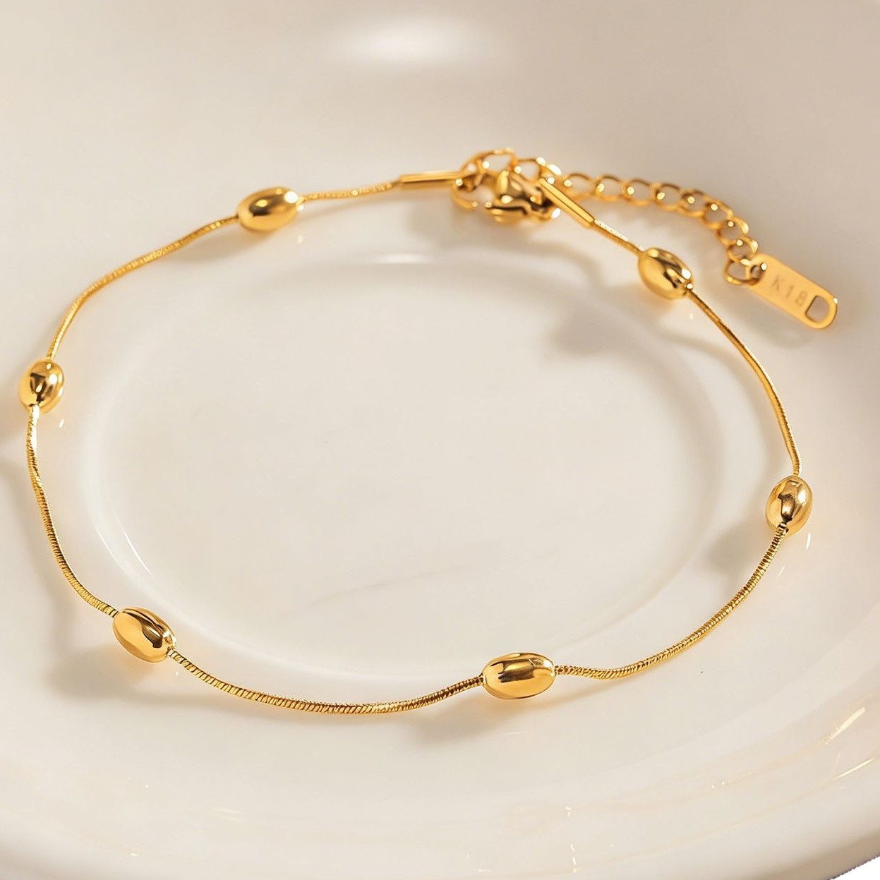Transfronterizo de tobillas de titanio de acero explosivo no se desvanece esferas femeninas sencillas de alta calidad de moda versátil acero inoxidable oro lujoso image 5