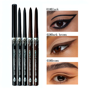 Cross-border makeup MKNK silky gel eyeliner glue pen automatic rotating eyeliner cream lying silkworm eyeliner pen 3 colors