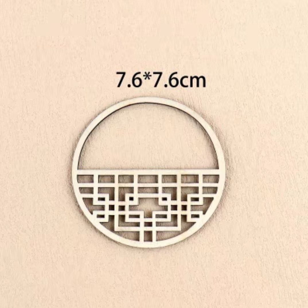 Nueva pantalla de madera de estilo chino, puertas y ventanas pequeñas, decoración de mesa de postres para hornear, modelo de mesa de arena de bricolaje hecho a mano, material de escena