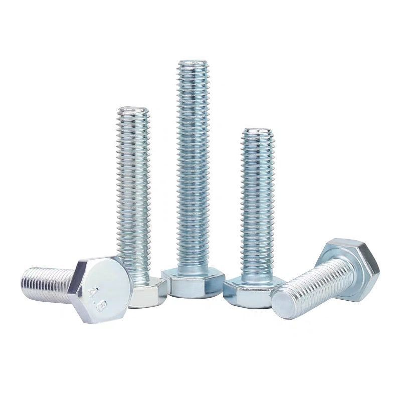 GB30外六角螺丝钉螺栓碳钢4.8级蓝白锌特30六角头M18M20M22M24M27