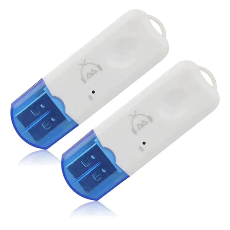 Маленькая синяя крышка USB Bluetooth-приемник беспроводной аудиоприемник с микрофоном поддерживает мобильный телефон Bluetooth громкой связи