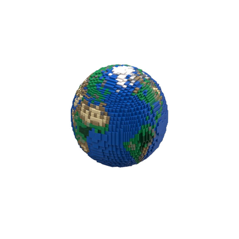 Simulated Earth Building Block Set Diy Model For Creative Play_voghion.com