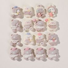 冬季新款可爱毛绒咖色气球小熊创意配饰diy头饰发饰发夹材料批发