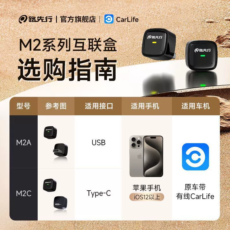 路先行 CarLife к беспроводной CarPlay подходит для Honda, Toyota, Lexus, Hyundai Машинная связь M2