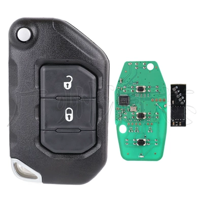 Suitable for Jeep Wrangler Sahara Oht1130261 New Foldableing Car Key 4A Chip 433Mhz (Car Keys) - 4a-chip-433mhz-2-key-car-key