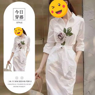 ��ɫӡ���r��ʽ�B��ȹŮ2026�¿�p�ݸ߼��н������д�����ȹ��