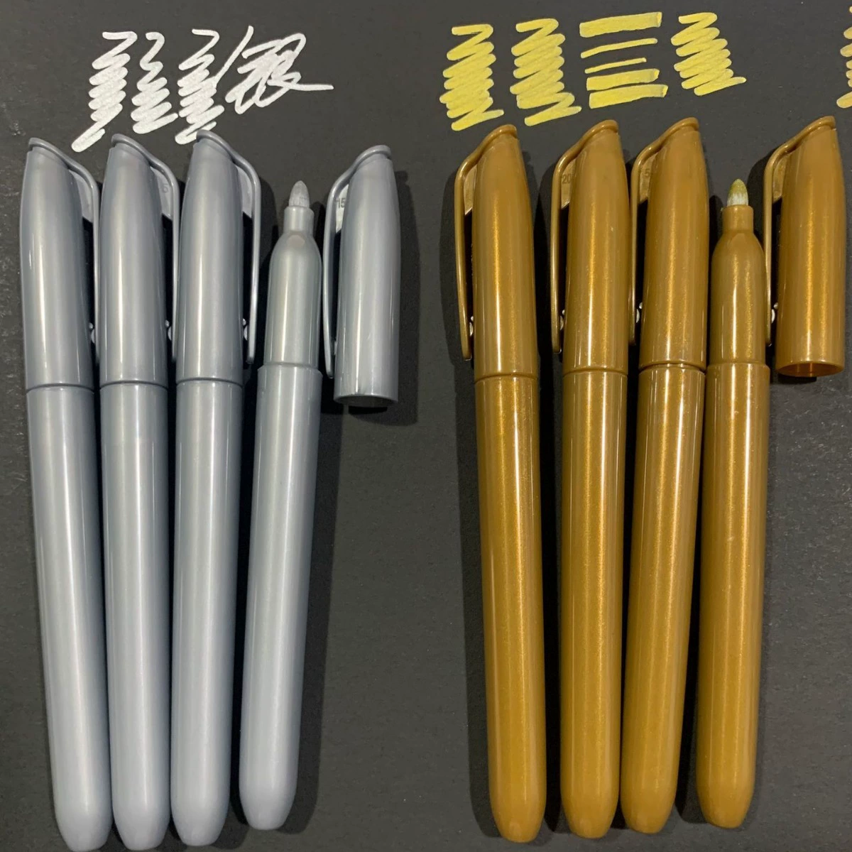 Изобразительное искусство металлический цвет цветной маркерный карандаш цвет золотой серебряный знак знак ручка ручная роспись DIY яркая кисть для рисования