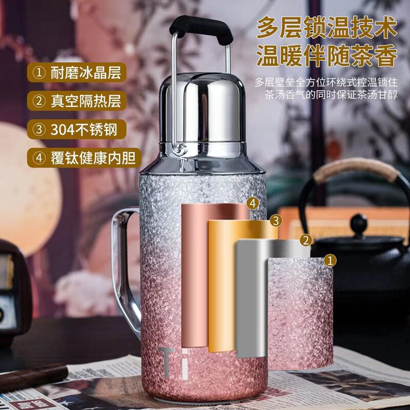2025 ハイエンドチタンコーティングマシンカバーレトロ断熱煮込みティーカップ健康高価値チタンカップビジネスギフトボックスセットギフト|undefined