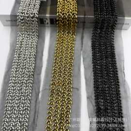 现货人字珠机绣花边辅料 小香风服装手工DIY衣服门襟领子装饰辅料