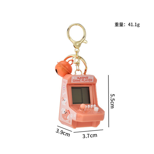 Creative new handheld mini Tetris game console keychain exquisite gift small ornaments toys wholesale
