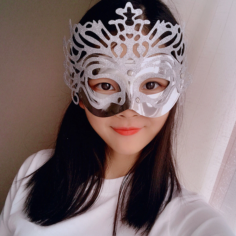 Máscaras de baile Crown Half Face Princess Mask Escenario Fotografía COS Props de fiesta Máscaras de Halloween
