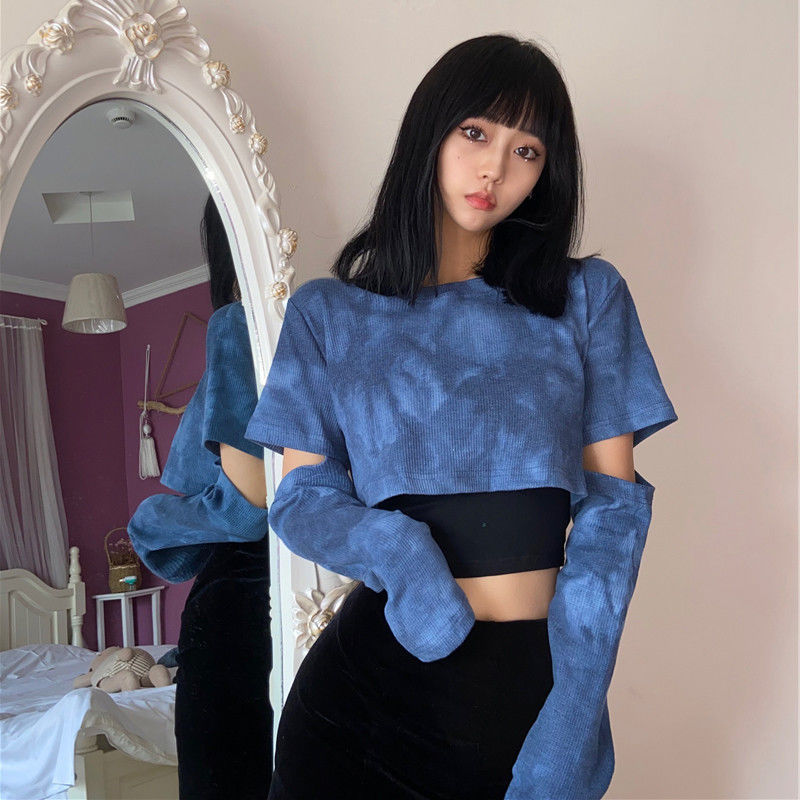 Tie Dyed Women's Short Bottoming Shirt Image 6