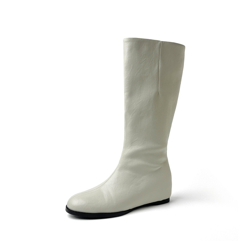 Botas Chelsea de Caña Alta para Mujer con Elevación de 5 cm, Superfibra, Térmicas, para Otoño e Invierno image 7