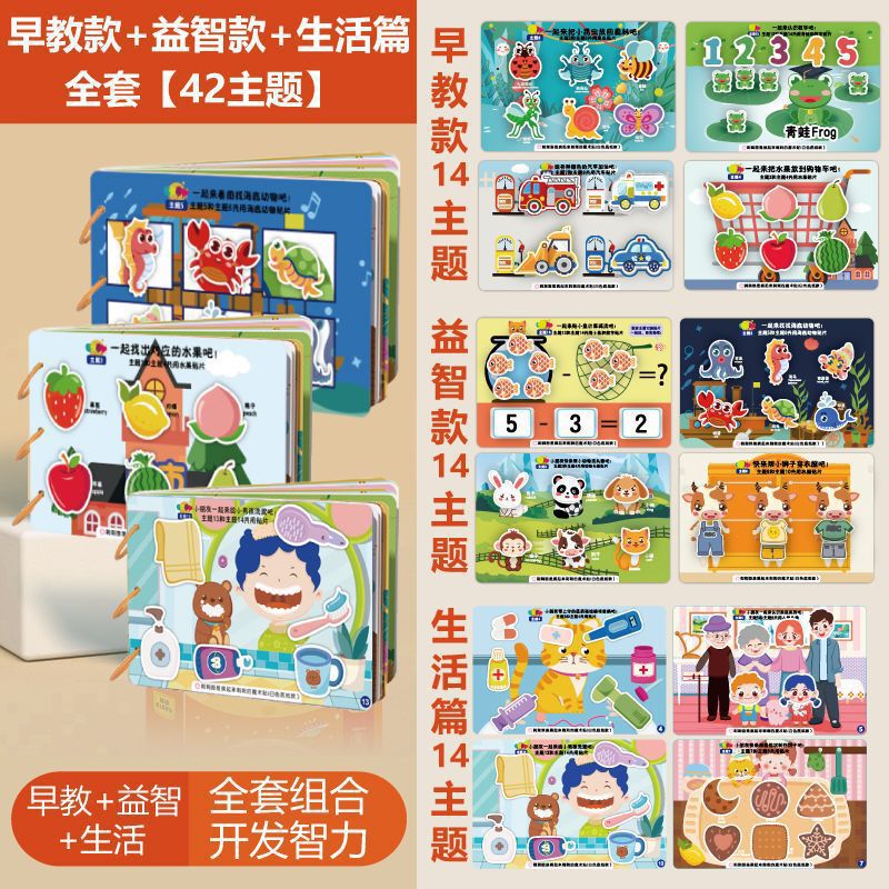 静かな本 ベルクロ 手で切れる本 赤ちゃんの早期教育啓発 ティアオフ ペーストブック おもちゃ フリップチャート 年齢まで|undefined