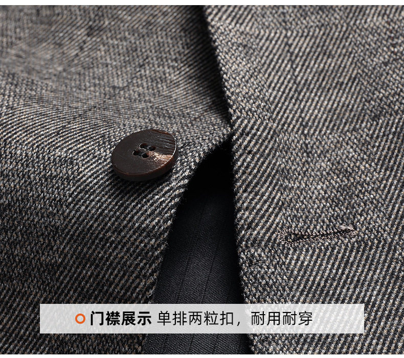 Áo vest nam dáng ôm vừa vặn, tay dài, chất len pha, không cần ủi, giặt máy được — Cà phê Jindian, thanh niên màu xám chi tiết 46