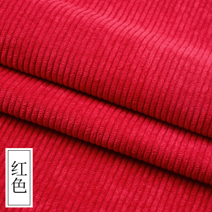 Tela de pana de terciopelo camisa de pana abrigo suéter ropa de tela de color sólido Chaqueta de algodón acolchado pantalones sofá cubierta de tela