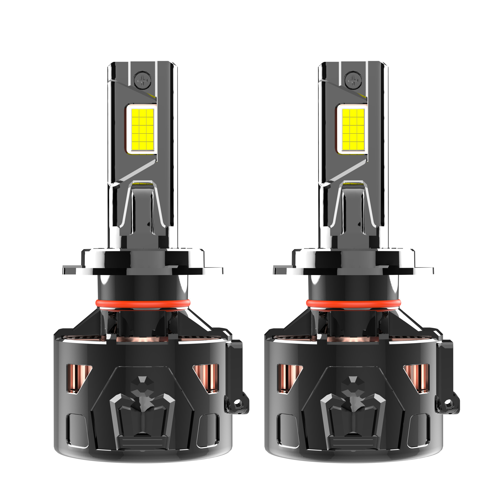 Redsea tres tubos de cobre LED lámpara de coche R33B 330W LED faro H7H4H11 9005 9006