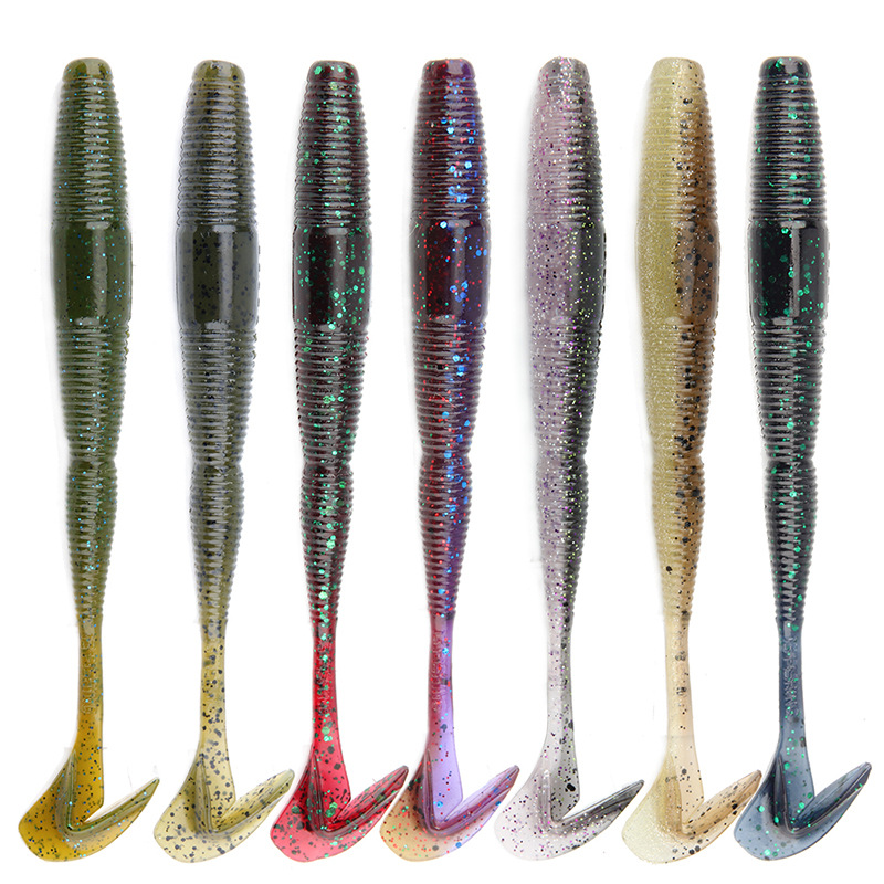 Shallow Diving Paddle Tail Fishing Lures Soft Plastic Baits Bass Trout Fresh Water Fishing Lure