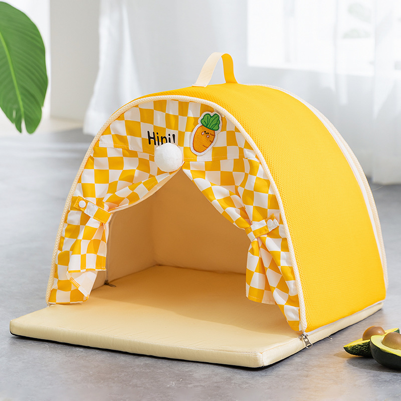 Gato Primavera Verano Transpirable y fresco Verano Carpa curva Nido para gatos Cacería para perros pequeños y medianos Cacería para perros Productos para nidos para mascotas