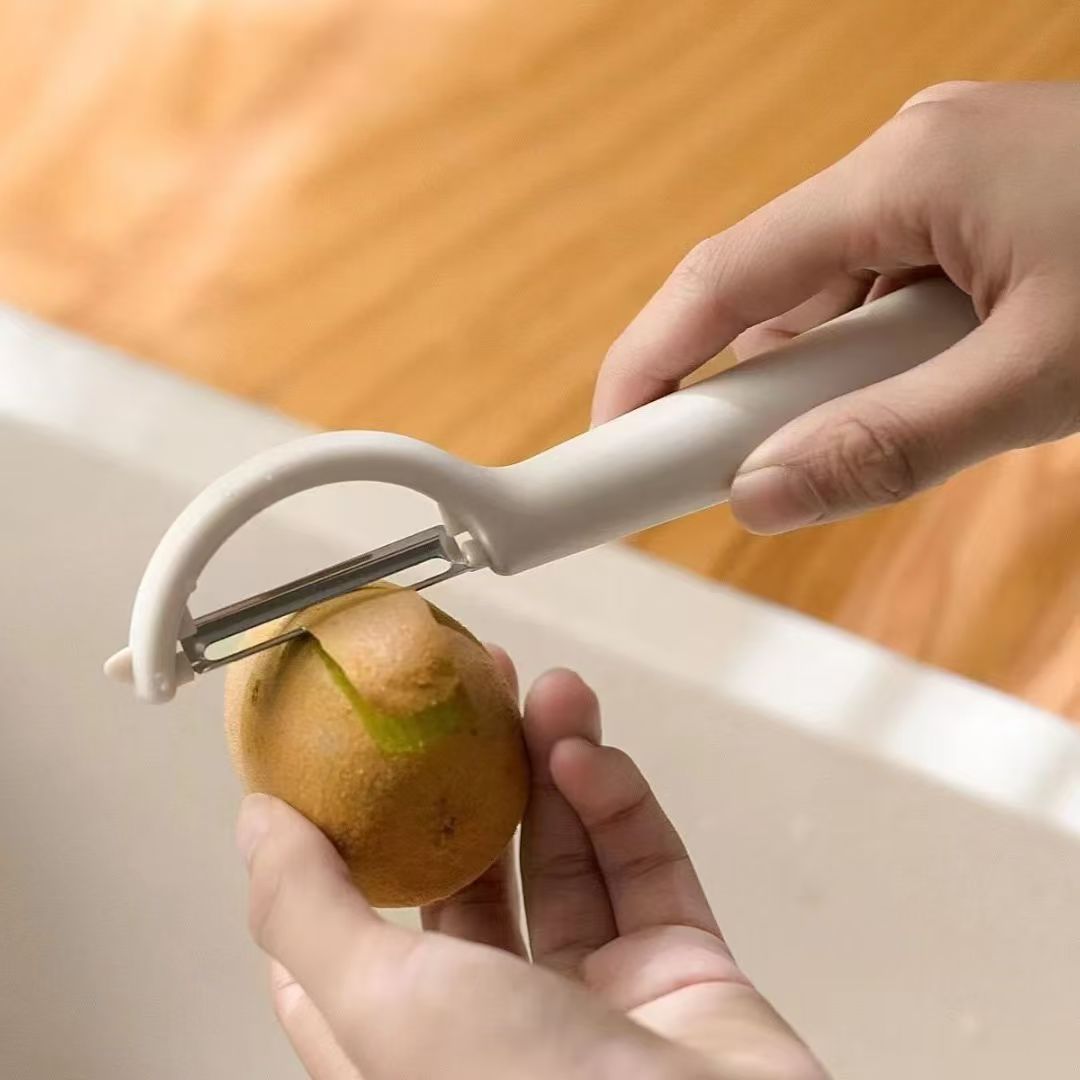 Cuchillo de cocina de frutas para el hogar de acero inoxidable, pelador, raspador de papa, artefacto, cepillo de melón, cuchillo de frutas de cocina multifuncional image 5