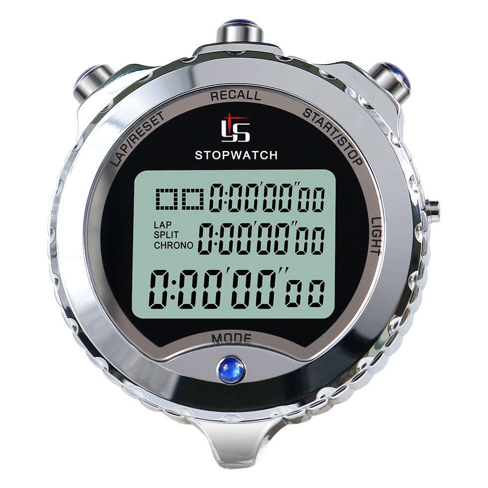Shengduo metal luminoso cronómetro temporizador entrenamiento fitness deportes ejercicio árbitro natación pista y campo Código