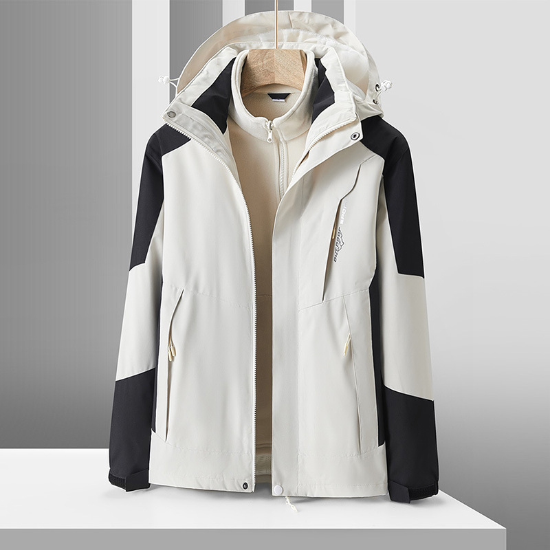 秋と冬のスリーインワン長袖ジャケットカスタマイズされたアウトドア登山ジャケットジャケット作業服ウインドブレーカープリント|undefined