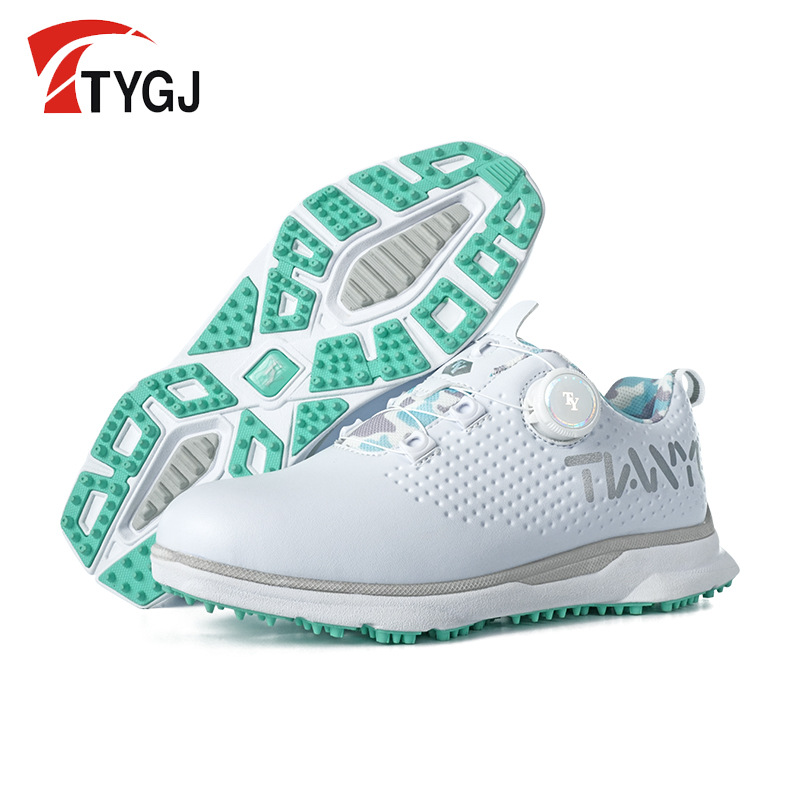 여성을 위한 새로운 골프화, 미끄럼 방지 고정 스파이크 운동화, 가볍고 내마모성이 뛰어난 골프 트레이닝화