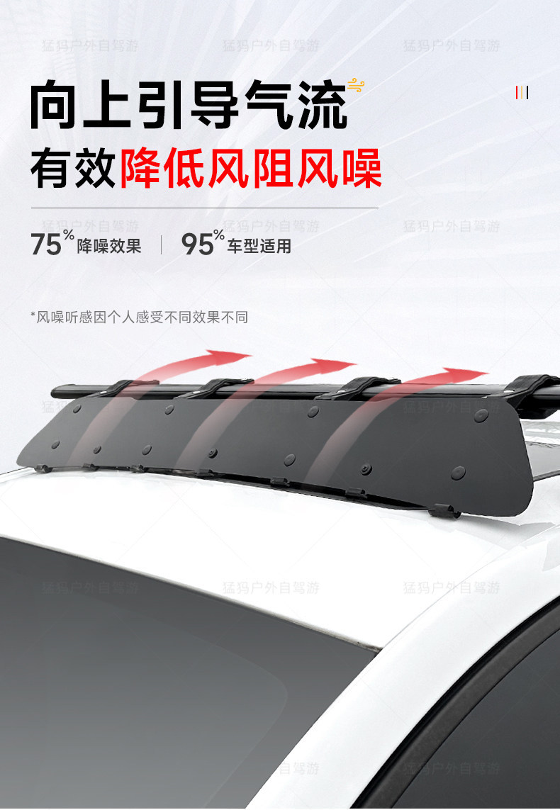 Suitable for roof spoilers, car luggage racks, roof boxes, crossbars, wind deflectors, and silent operation