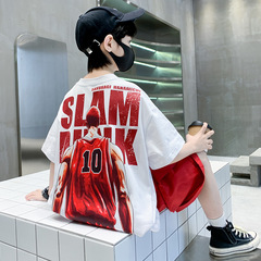 男童夏季運動套裝2024新款中大童酷帥炸街夏款兩件套兒童重工童裝