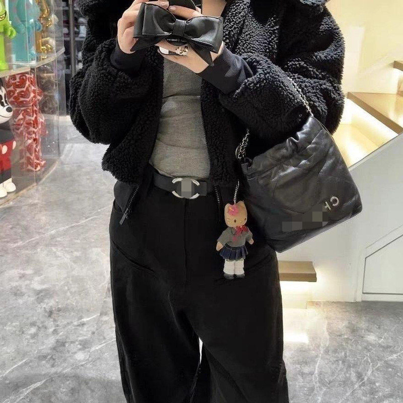 2.5 Original Style Chanel Buckle Women's Belt, Double-Sided, Suitable for Suits, Dresses, and Jeans