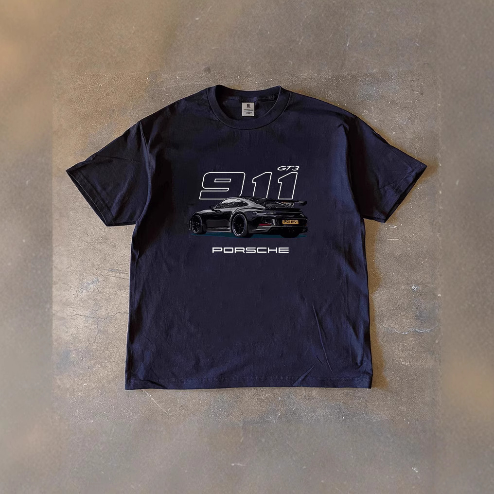 Porsche 911 GT3 Print T-shirt Black