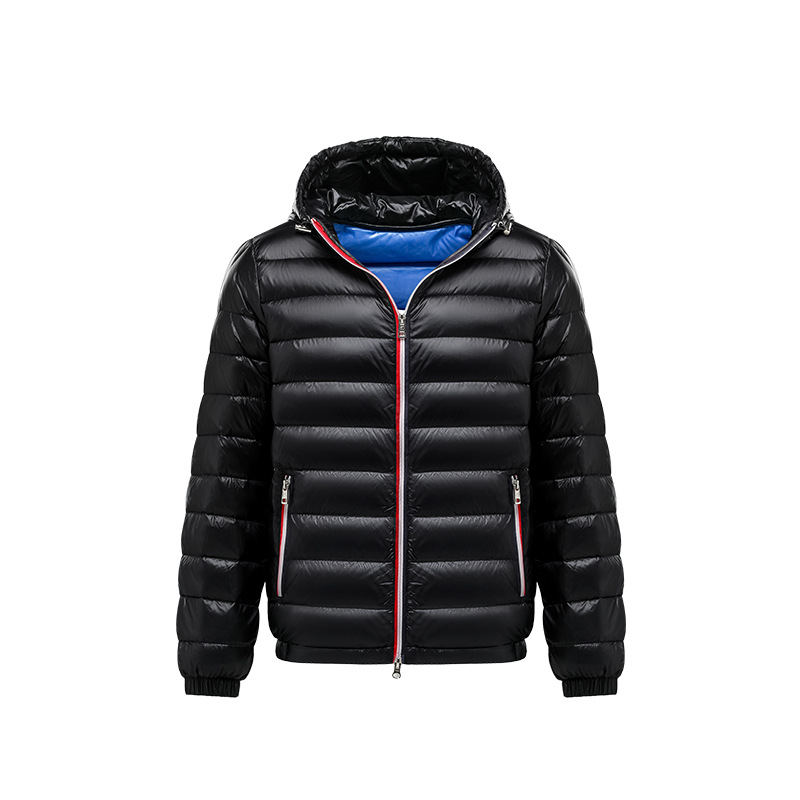 Distribuido en nombre de 95 plumón de ganso blanco 2024 nuevo estilo ligero y delgado con capucha diseño cálido y casual chaqueta de plumón de ganso