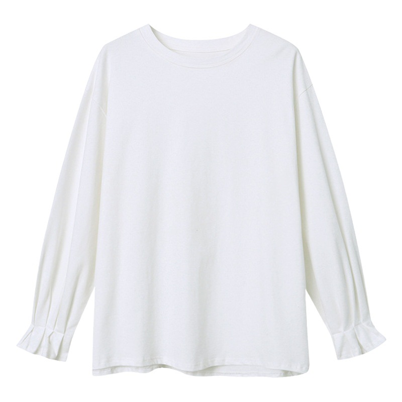 3thモーニング韓系優しいシンプルな風つぼみ袖デザイン感秋ゆるいシャツtシャツzy 1083