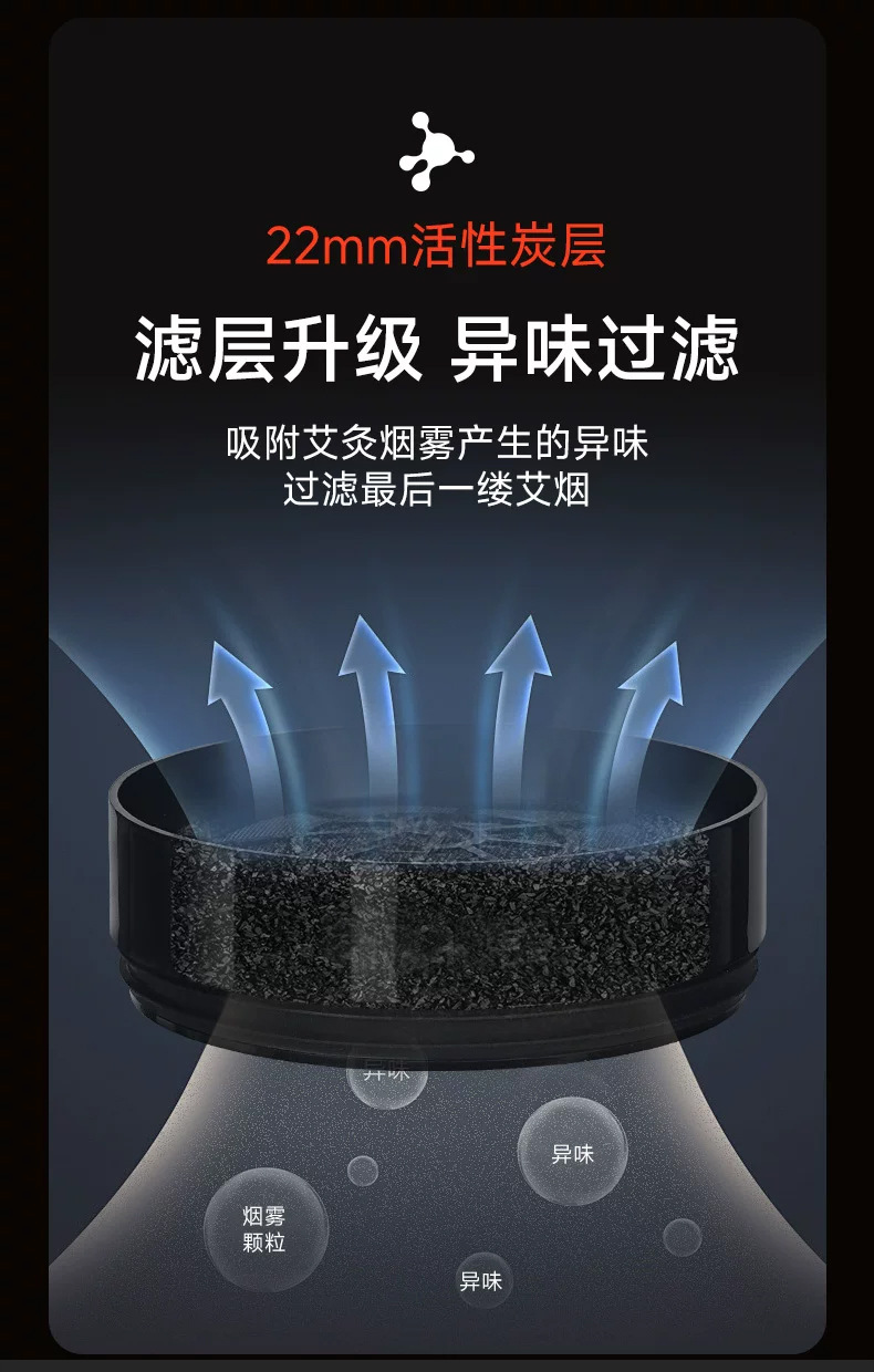 Moxa Stick Holder Set Smokeless Suspended Moxibustion Device with Smart Temperature Control Stand for Home Warm Therapy 18 Pure Moxa Cones quality and texture