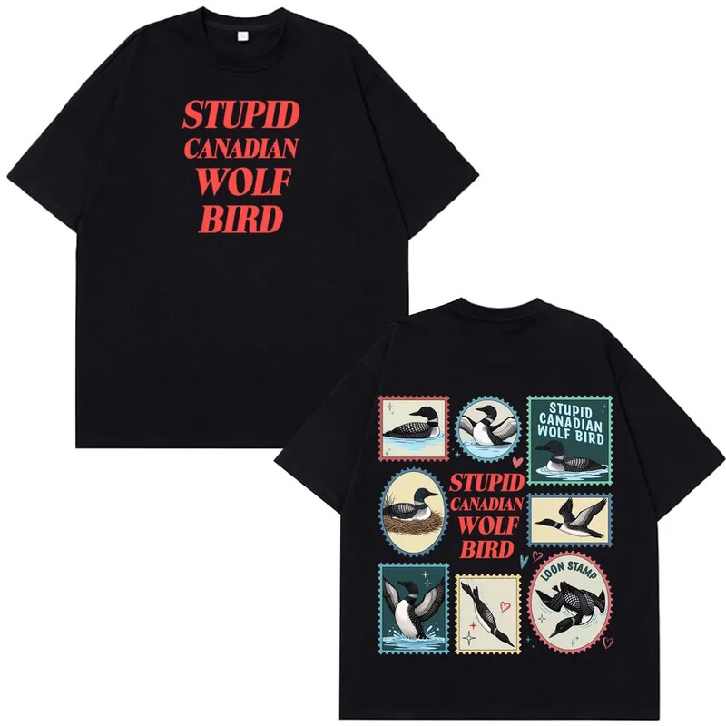 Intense Competition, Silly Canadian Wolf Bird, Funny Meme T-Shirt, Men's and Women's Hip-Hop Aesthetic T-Shirt, Cotton Wide Intense Competition, Silly Canadian Wolf Bird, Funny Meme T-Shirt, Men's and Women's Hip-Hop Aesthetic T-Shirt, Cotton Wide