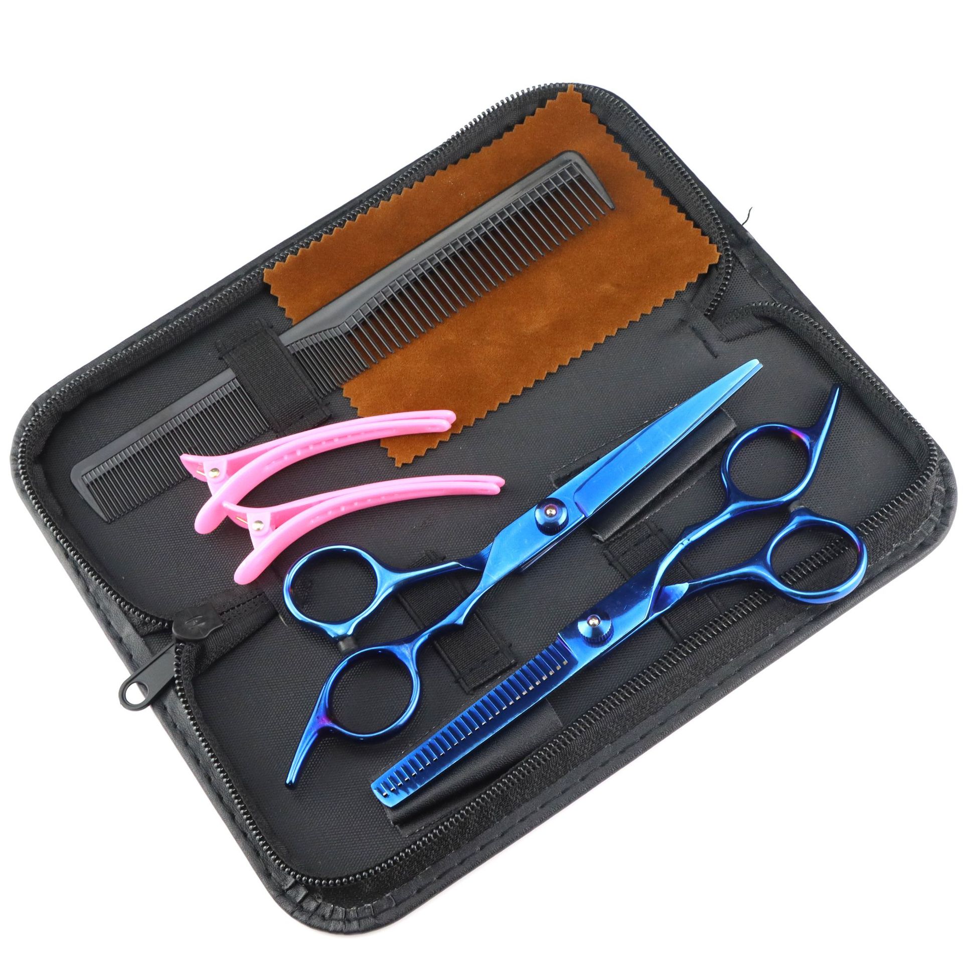 6,0 Zoll lange, preisgünstige, farbenfrohe Haarschere mit hohem, schrägem Zopf und flachem Pony, erhältlich in 7 Farben_voghion.com