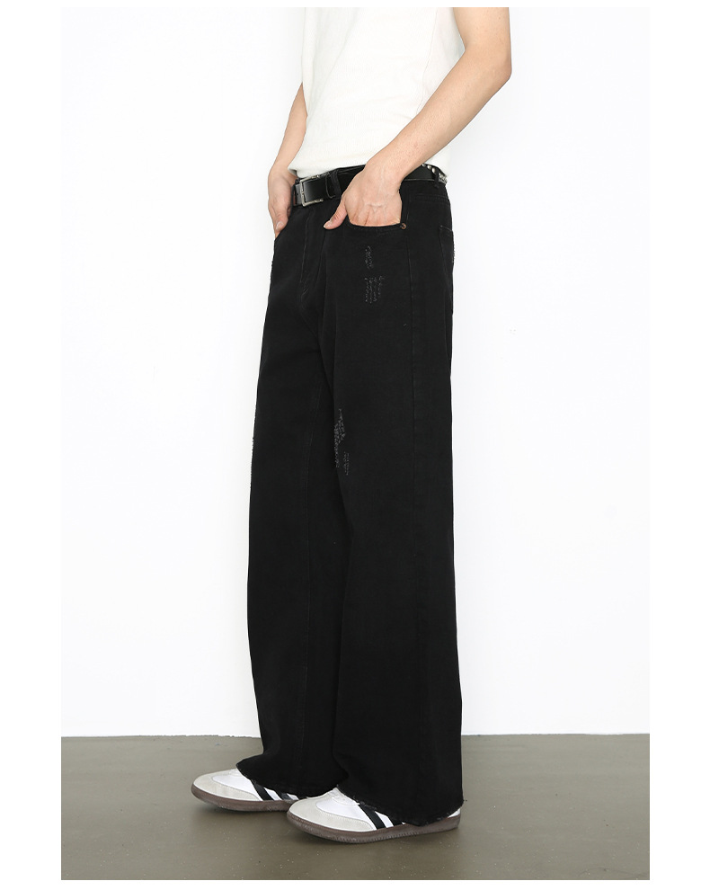 Flare Jeans High Street Style Loose Fit Straight Leg Slim Fit Long Pants American Trendy Brand Retro in Stock_mkmklike.com