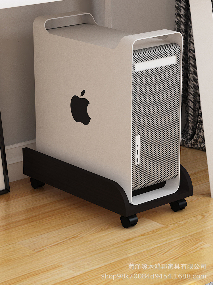 Desk computer main unit bracket moving main unit tray with wheels wheel height adjustment stand storage rack computer case base