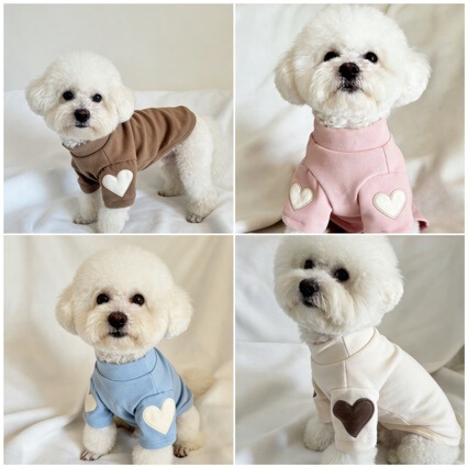 Pet Dog Clothes Teddy Bichon Pomeranian Yorkshire Schnauzer Cat Small Dog Heart Embroidery Sweatshirt Pet Dog Clothes Teddy Bichon Pomeranian Yorkshire Schnauzer Cat Small Dog Heart Embroidery Sweatshirt