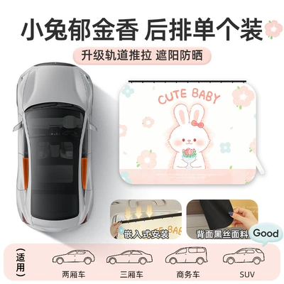 Curtain Track-Type Car Baby Privacy – Car curtains - little-rabbit-tulip-upgraded-track-thickened-shading