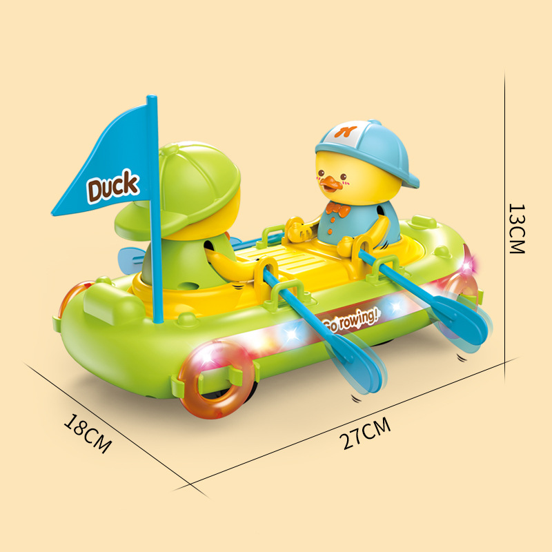 Niños eléctricos universal luz música lindo lindo barco de remo pequeño niño niño cantando juguetes barracas al por mayor