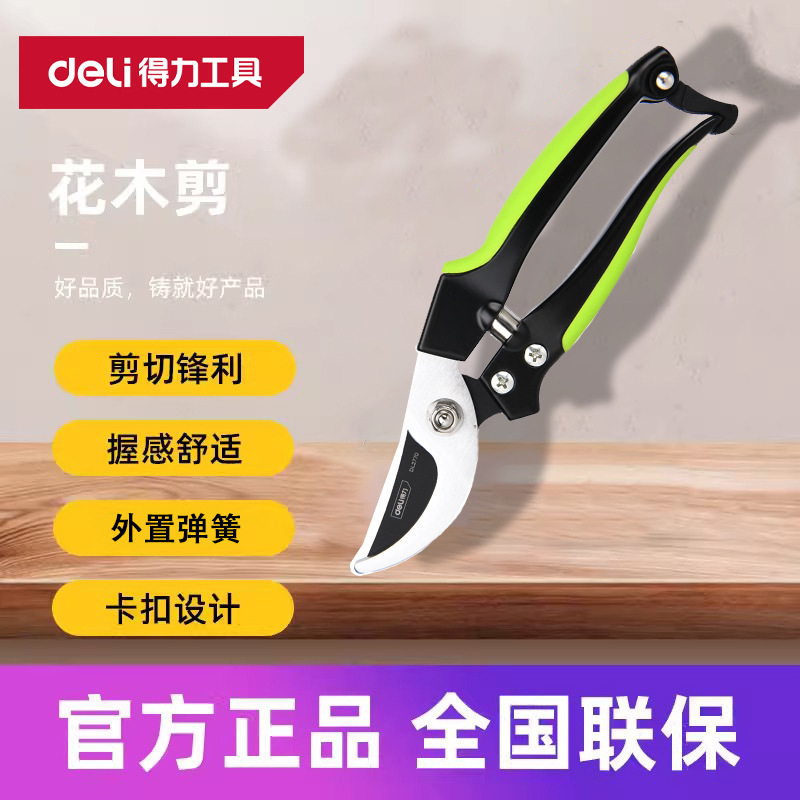 工具 弯嘴花木剪修剪粗枝花卉省力型家用园林果树剪刀 DL2770