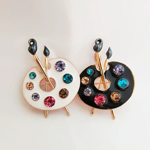 Cross-Border European and American Enamel Palette Brooch, Classy Classy Brooch, Niche Classy Corsage, Clothing Accessories for Men and Women
