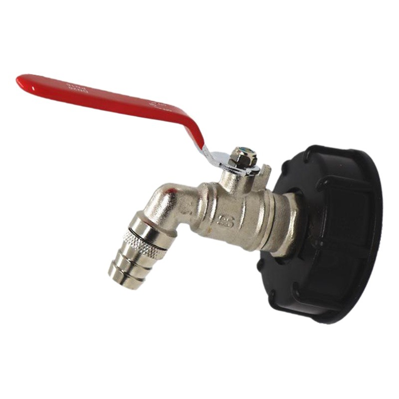 Transfronterizo Amazon IBC Ton barril válvula conector accesorios Ton barril adaptador S60 * 6 vuelta latón boquilla de agua 3/4 pulgadas