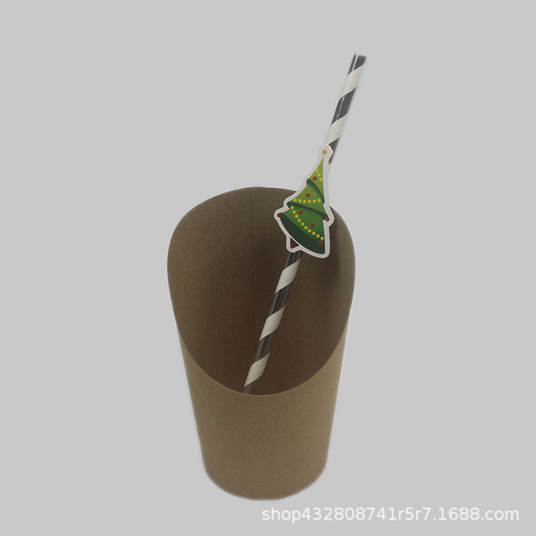 Desechables fiesta creativa paja Navidad vestir accesorios postre Mesa pastel tarjeta decoración bebida papel paja
