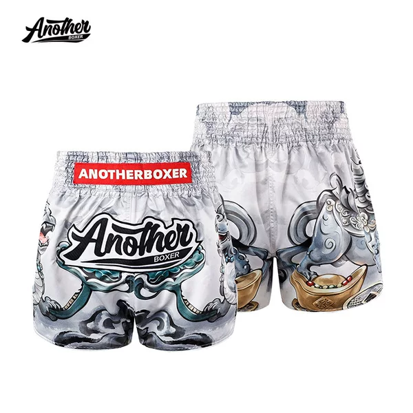 Anotherboxer New Style Open-Front Pixiu Muay Thai Training Pants for Men and Women Professional Fighting Pants for Sanda and Martial Arts Competitions